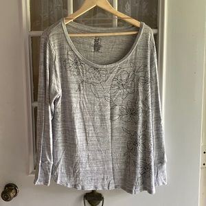 Pillow Talk Gray Floral Shirt